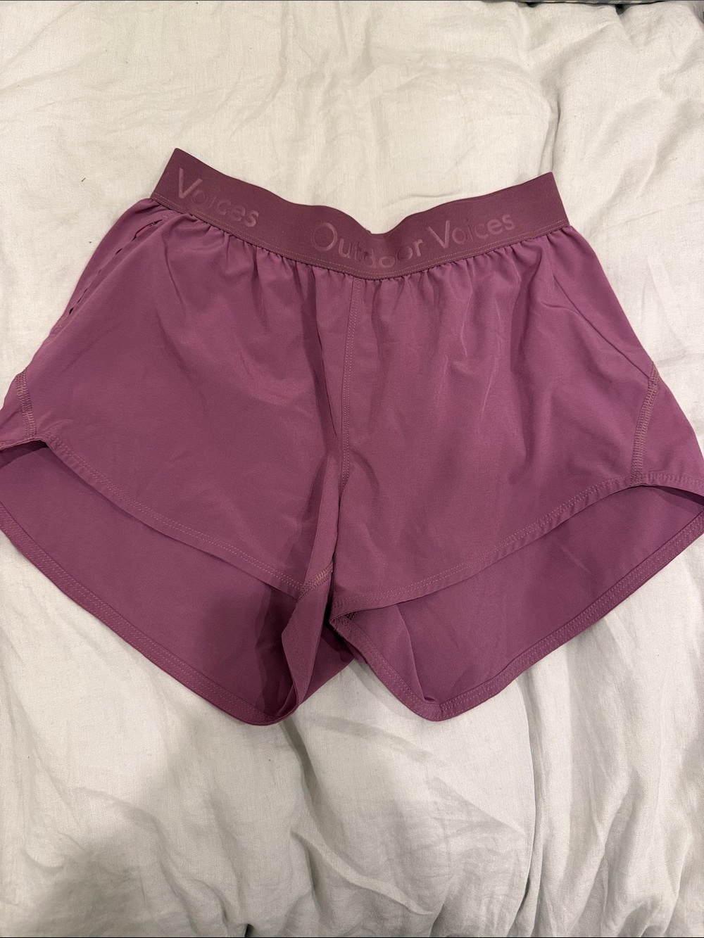 Outdoor Voices Mauve Running Shorts